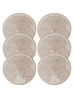 HOSTA HOMES - Pvc Self Designed Table Placemats Cream (Pack of 6)
