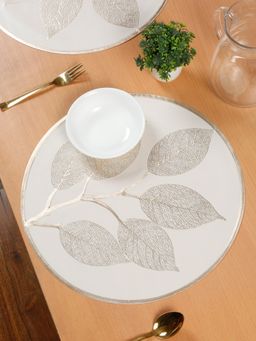 HOSTA HOMES - Pvc Self Designed Table Placemats Off White