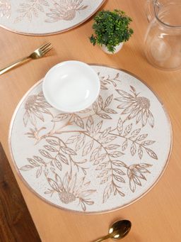 HOSTA HOMES - Pvc Self Designed Table Placemats Cream