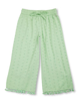 Gini & Jony - Girls Green Eyelet Elasticated Culottes