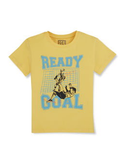 Gini & Jony - Boys Yellow Graphic Print T-Shirt