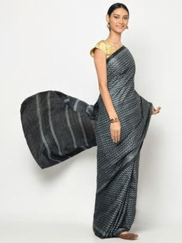 Fabindia - Silk Tussar Block Print Sari