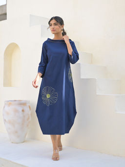 Suramya - Blue Collared Dress