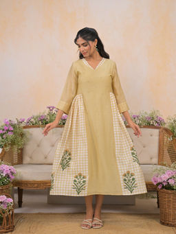 Suramya - Yellow Savera Gather Dress