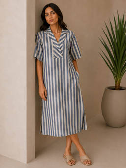 CANOOPI - Blue Sundown Stripe Dress