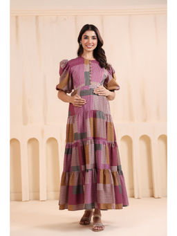 Ikk Kudi By Seerat - Grace Cotton Tier Maternity & Nursing Dress