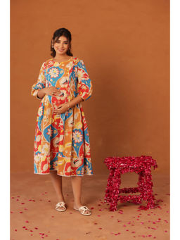 Ikk Kudi By Seerat - Desi Botanica Cotton Maternity & Nursing Dress