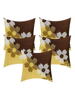 Creeva - Pack of 5 Silk Cushion Covers - Brown