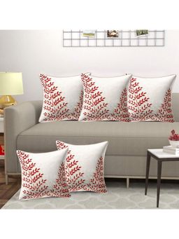 Creeva - Pack of 5 Velvet Cushion Covers - Cream