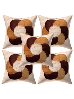 Creeva - Pack of 5 Velvet Cushion Covers - Beige