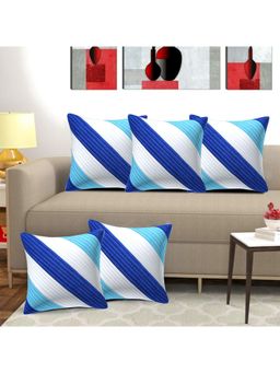 Creeva - Pack of 5 Silk Cushion Covers - Blue