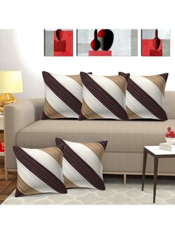 Creeva - Pack of 5 Silk Cushion Covers - Brown