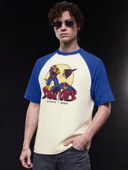 The Souled Store - The Battle Ready Men Cream Oversized T-Shirts