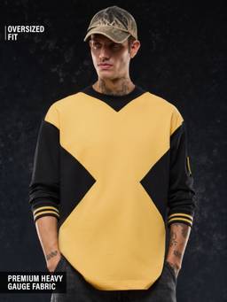 The Souled Store - The Mutants Men Black Oversized Full Sleeve T-Shirts
