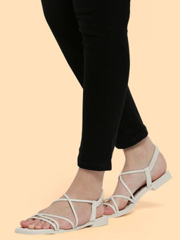 Twenty Dresses by Nykaa Fashion - Off White Whispering My Name Flats