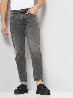 CELIO - Men's Grey Solid Jeans