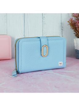 NFI Essentials - Pu Leather Mini Zipper Credit Card Holder Organizer Wallet