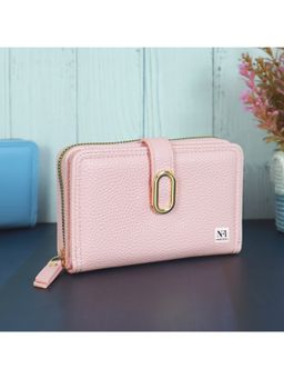 NFI Essentials - Pu Leather Mini Zipper Credit Card Holder Organizer Wallet