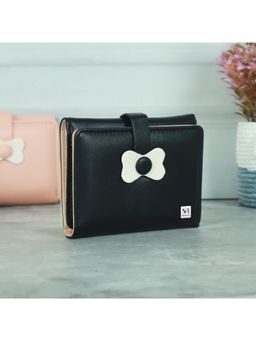 NFI Essentials - Pu Leather Mini Trifold Credit Card Holder Organizer Wallet