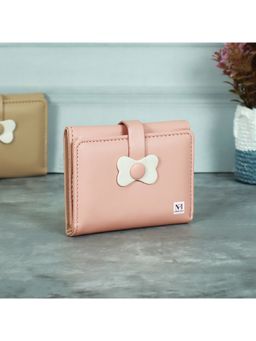 NFI Essentials - Pu Leather Mini Trifold Credit Card Holder Organizer Wallet