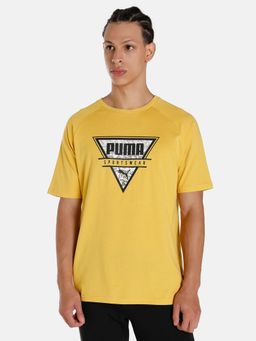 Puma - Summer Graphic Mens Yellow T-shirt