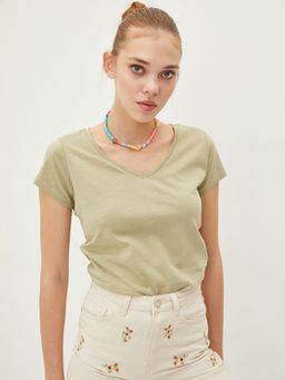 LC WAIKIKI - Casual Knit T-shirt Green