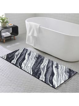 OBSESSIONS - Super Absorbent Anti-Skid Polyester Bath Mat Grey