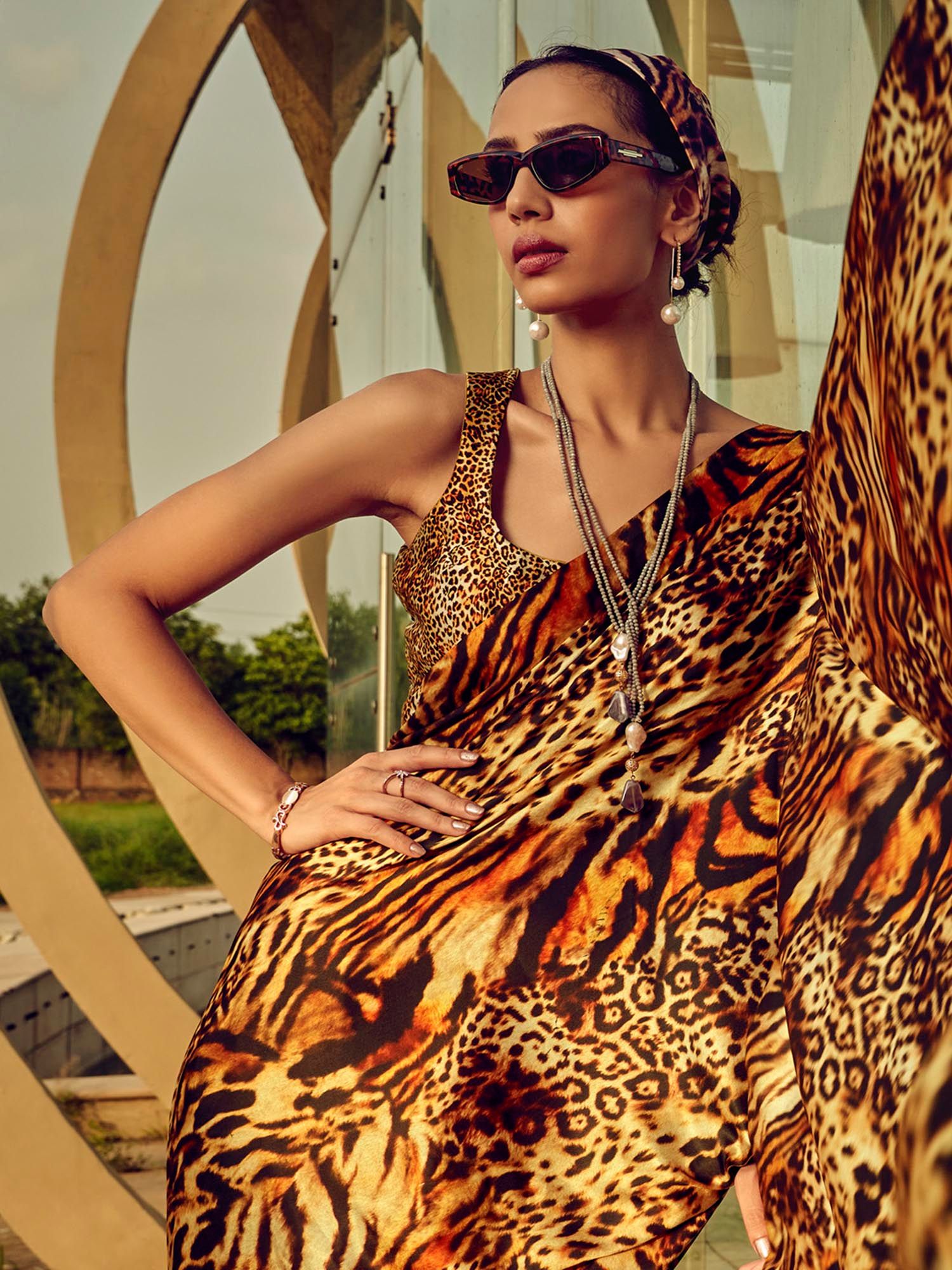 Buy Stylish Animal Print Sarees Collection At Best Prices Online
