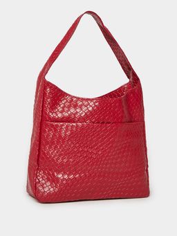 Styli - Women Red Textured with Front Utility Pockets Handbag