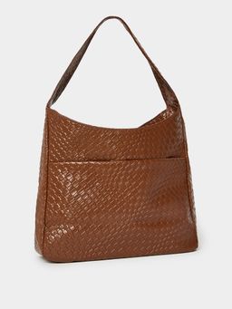 Styli - Women Brown Textured with Front Utility Pockets Handbag