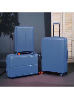 Nasher Miles - Unisex Blue The Line Hard-Sided Polypropylene Trolley Bags (Set of 3) (S/M/L)