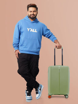 Nasher Miles - Unisex Green The Line Hard-Sided Polypropylene Trolley Bag