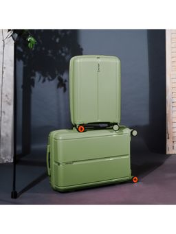 Nasher Miles - Unisex Green The Line Hard-Sided Polypropylene Trolley Bags (Set of 2)