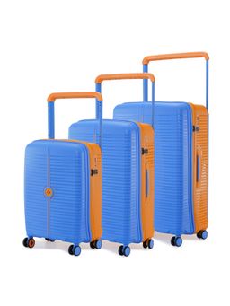 Nasher Miles - Unisex Blue Dubai Hard-Sided Polypropylene Trolley Bags (Set of 3) (S/M/L)