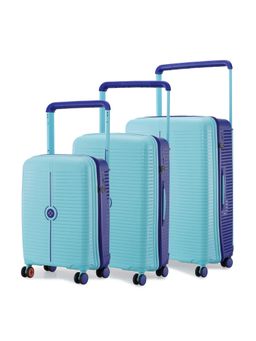 Nasher Miles - Unisex Blue Dubai Hard-Sided Polypropylene Trolley Bags (Set of 3) (S/M/L)