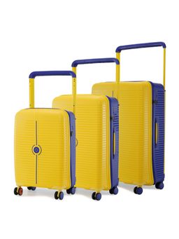 Nasher Miles - Unisex Yellow Dubai Hard-Sided Polypropylene Trolley Bags (Set of 3) (S/M/L)