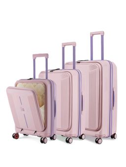Nasher Miles - Unisex Peach Alexandria Hard-Sided Polypropylene Trolley Bags (Set of 3) (S/M/L)