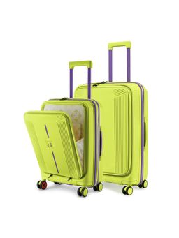 Nasher Miles - Unisex Green Alexandria Hard-Sided Polypropylene Trolley Bags (Set of 2)