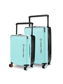 Nasher Miles - Unisex Blue Oslo Hard-Sided Polycarbonate Trolley Bags (Set of 2) (S/M)