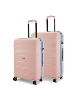Nasher Miles - Unisex Peach Jupiter Hard-Sided Polypropylene Trolley Bags (Set of 2) (M/L)