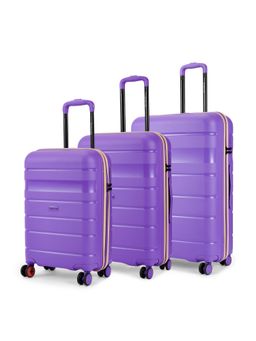 Nasher Miles - Unisex Purple Jupiter Hard-Sided Polypropylene Trolley Bags (Set of 3) (S/M/L)