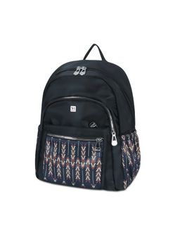 NFI Essentials - Unisex Black 14 Inch Ethnic Printed Backpack