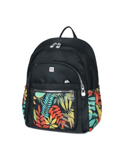 NFI Essentials - Unisex Black 14 Inch Ethnic Printed Backpack