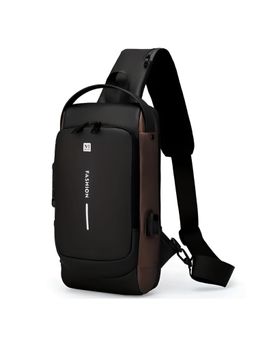 NFI Essentials - Unisex Black Anti-Theft Waterproof Crossbody Bag