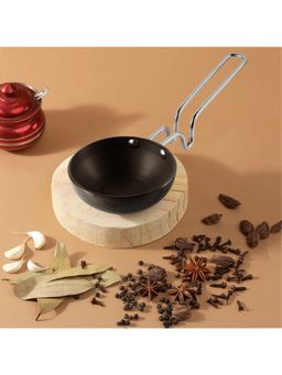 VINOD - Hard Anodized Tadka Kadhai (3.25 mm Thickness) Gas Stove Compatible