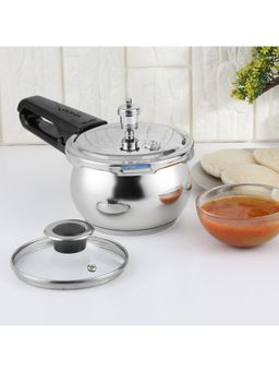 VINOD - Stainless Steel Splendid Plus Handi Outer Lid Pressure Cooker (Set of 5)