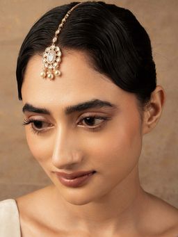 Curio Cottage - Meira Petals Of Love Kundan Maangtikka