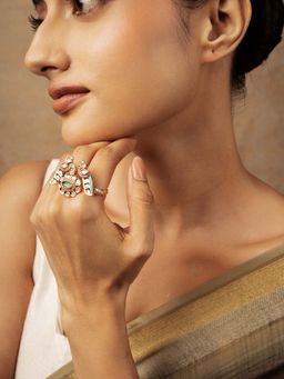 Curio Cottage - Meira Two Tokai Kundan Adjustable Ring