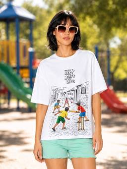 HAZUKU - Best Days Of My Life Printed Oversized T-Shirt For Women
