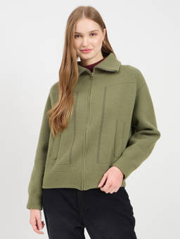 Madame - Olive Green Polo Jacket